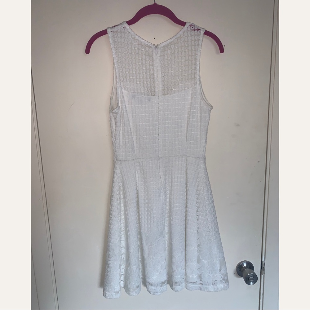 White lace dress.